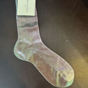 Maria La Rosa Laminated Socks in Nocciola